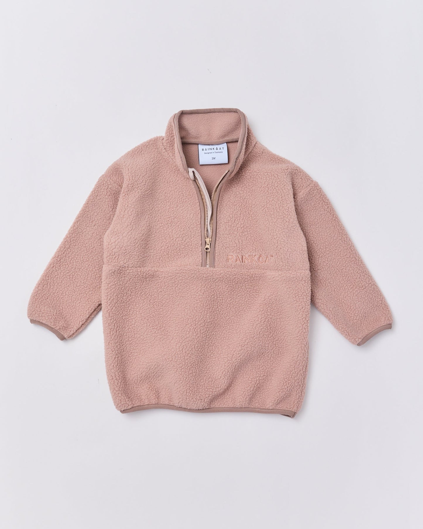 Quarter Zip Fleece - Light Brown