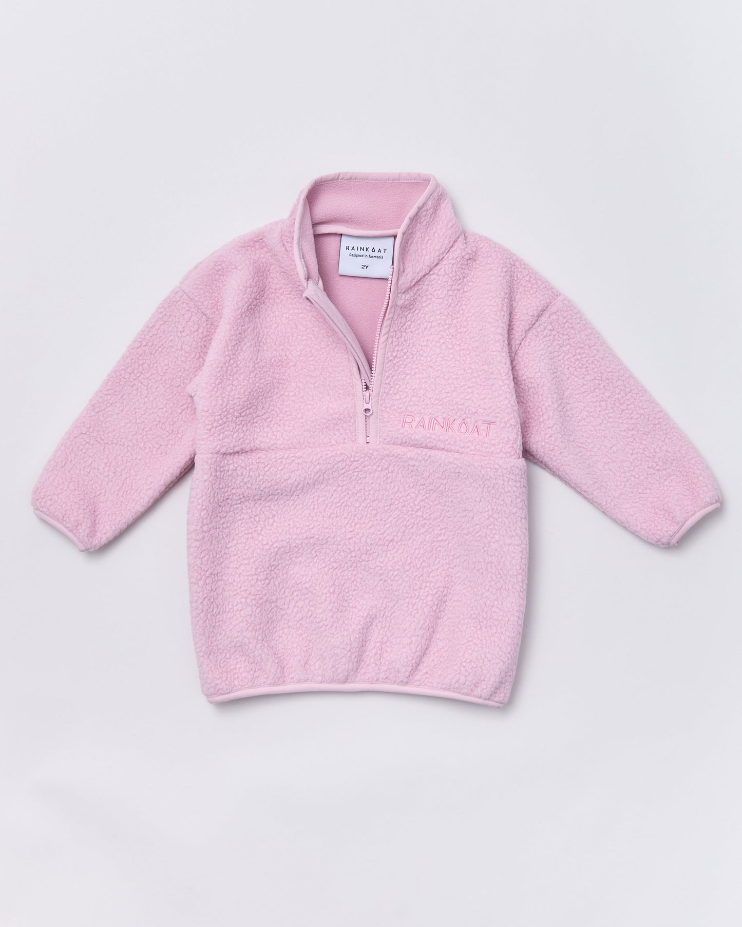 Quarter Zip Fleece - Blush Pink