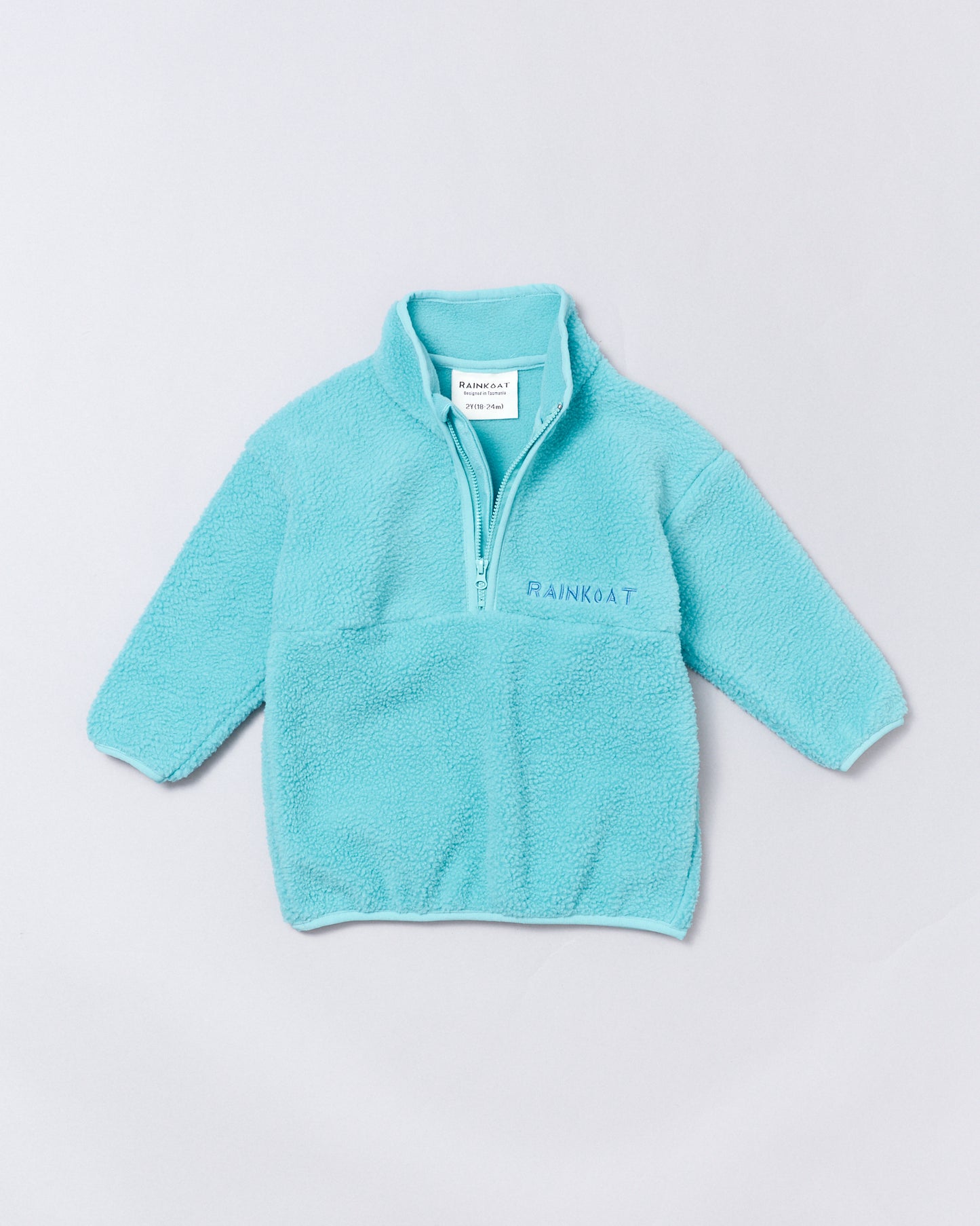 Quarter Zip Fleece - Aqua Blue